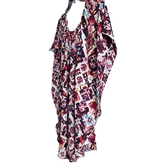 CHA CHA VENTE ASYMMETRICAL OVERLAY BLOUSE WITH TANK, WOMENS, 1X-Multicolors - Picture 6 of 12